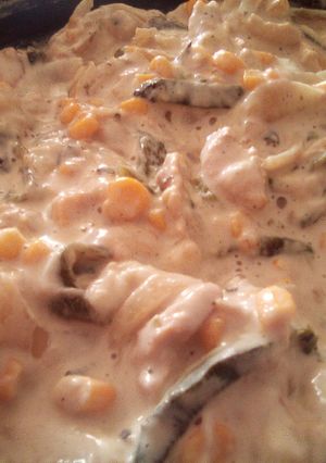 Una foto de Rajas con crema