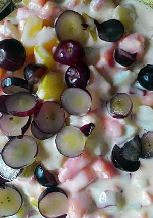 Foto resep Salad buah sederhana