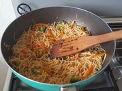 A picture of left over spaghetti