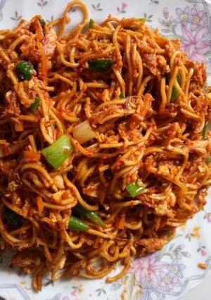 Foto resep Mie burung dara, ikan tuna