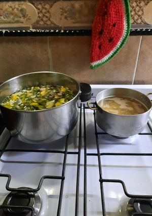 Una foto de Sopa de garbanzos con verduras