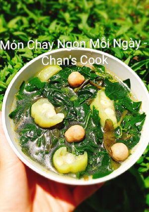 Hình của món Canh rau tập tàn chay (canh rau lộn xộn).