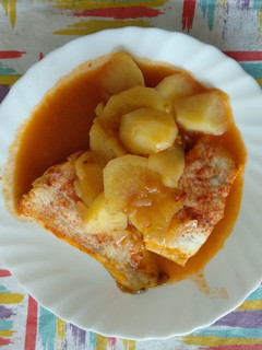 Una foto de Bacalao con patatas