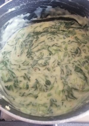 Una foto de Espinacas a la crema