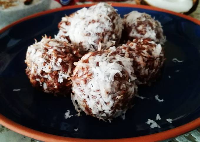 Trufas de Choco porotos, Avena y Coco Receta de Avilia31- Cookpad