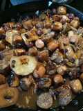Sausage, Hotdogs, and Fruit