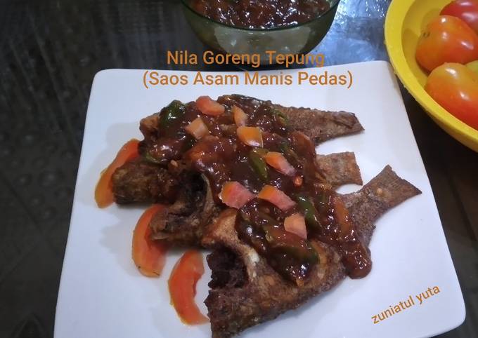 Nila Goreng Tepung (Saos Asam Manis Pedas)