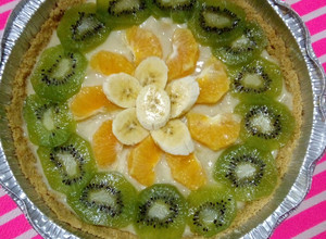 Una foto de Tarta de galletas con frutas