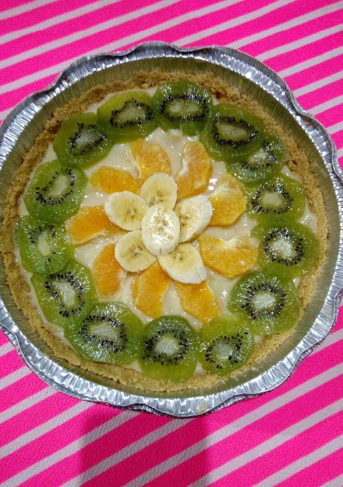 Una foto de Tarta de galletas con frutas