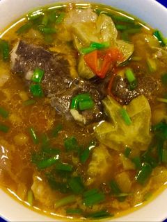 Hình của món Đầu đuôi cá hú nấu khế.