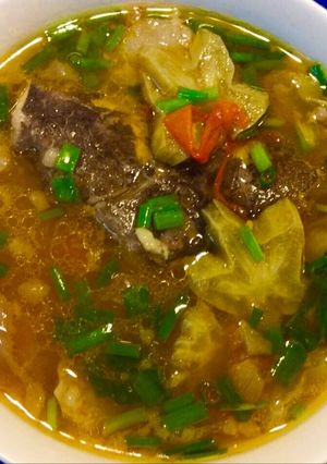 Hình của món Đầu đuôi cá hú nấu khế.