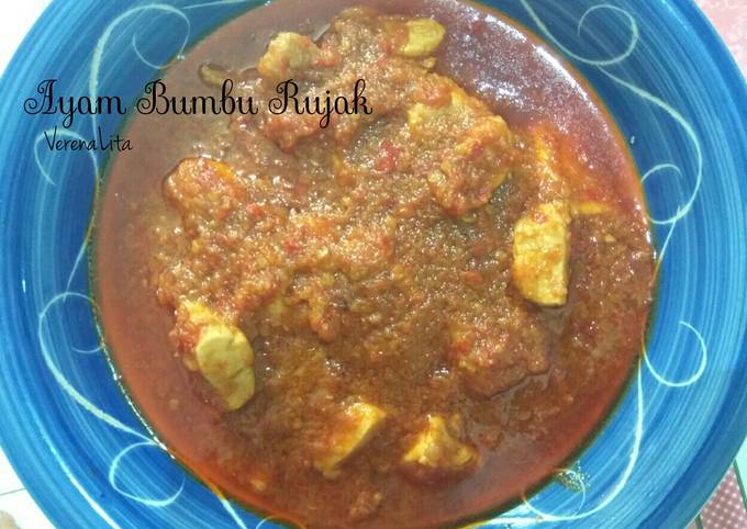 Resep Ayam Bumbu Rujak, Enak