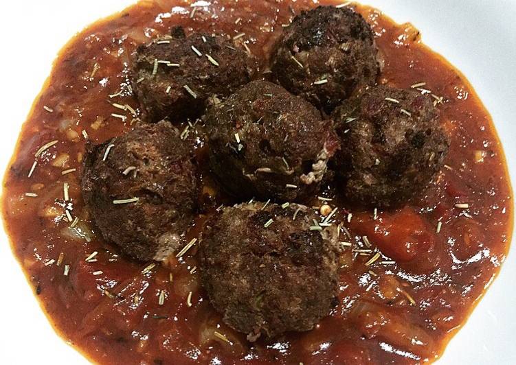 Steps to Cook Perfect Homemade Meatballs with Bolognese Sauce