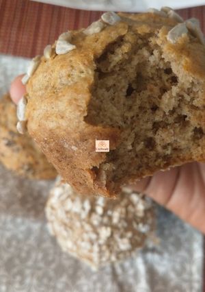 A picture of Multi grain banana muffins.