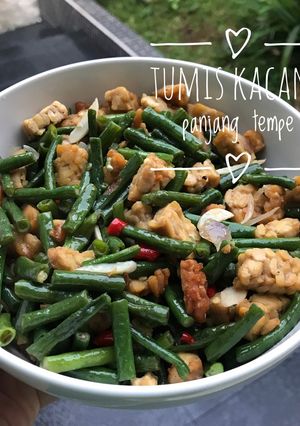 Foto resep Tumis kacang panjang tempe