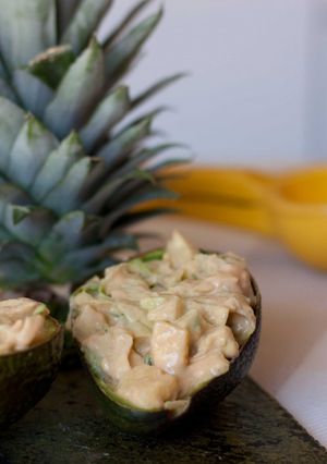 Una foto de Aguacates rellenos