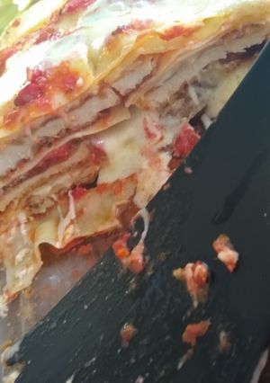 Una foto de Lasagna de milanesa de pollo