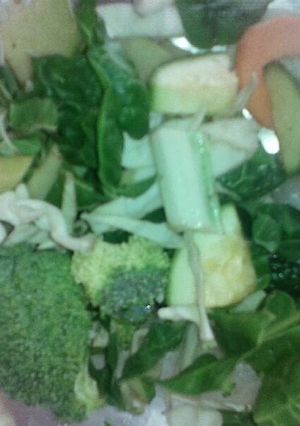 Una foto de Filete con vegetales verdes al vapor