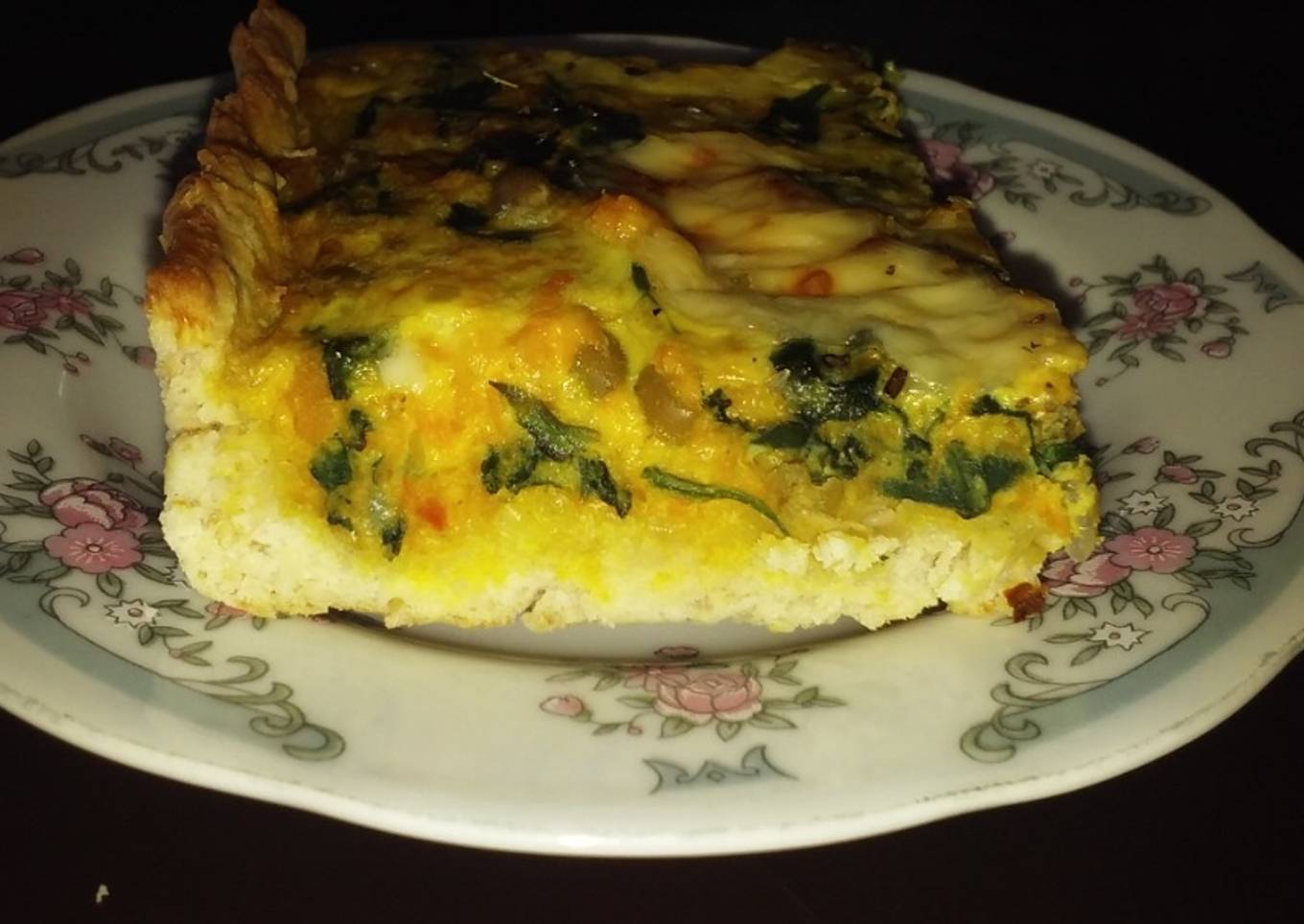 Tarta de espinaca y calabaza