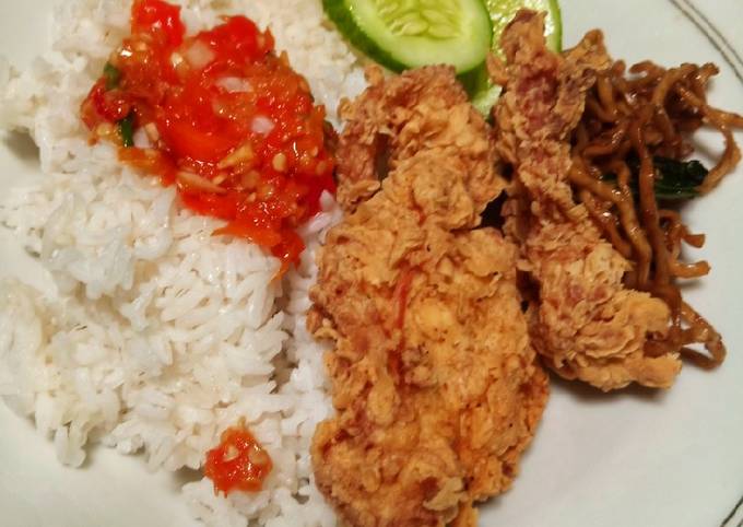 Resep Ayam Geprek Crispy Fillet Ayam Crispy Sambal Geprek Oleh Sherli