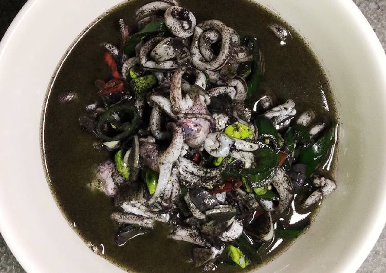 Resep Tumis cumi tinta hitam ala mamicay Lezat