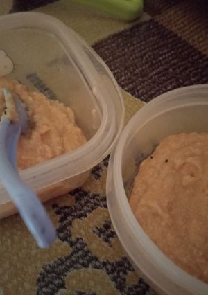 Foto resep Mpasi 7 m+ Bubur ayam telur tahu tomat jagung double prohe 4*