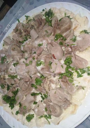 صورة لوصفة فتة لسانات على طريقه ابوي الغالي