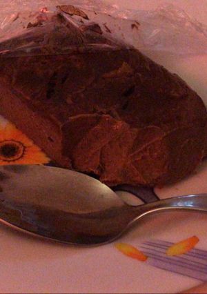 Una foto de Torta de mousse de chocolate amargo!
