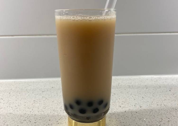 How to Prepare Super Quick Homemade Taiwanese milky bubble tea (iced or hot)