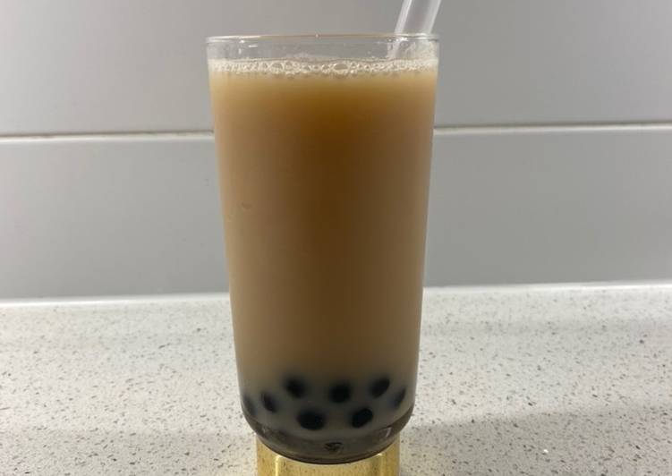 Taiwanese milky bubble tea (iced or hot)
