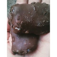 A picture of Bounty chocolate at home.