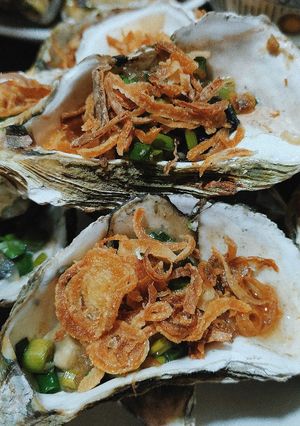 Hình của món Hàu nướng mỡ hành #emTrann.