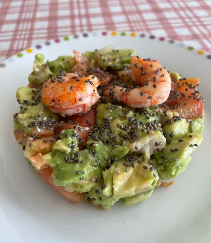 Foto principal de Tartar de aguacate, tomate y langostinos