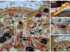 صورة لوصفة بيتزا المحلات بطعم الدجاج و الجبن pizza poulet