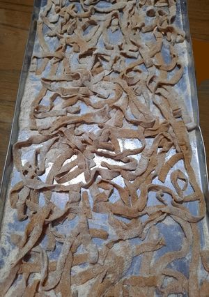 Una foto de Fideos integrales hechos a mano