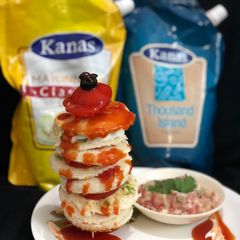 A picture of Rainbow bread tower.