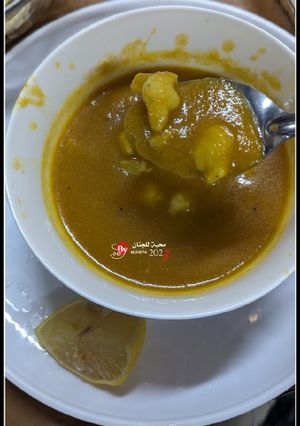 صورة لوصفة شوربة خضار بقطع سمك (كيتو)🍲