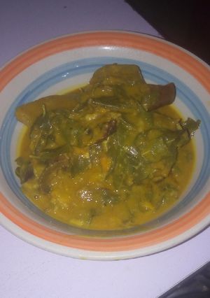 A picture of Oha soup.