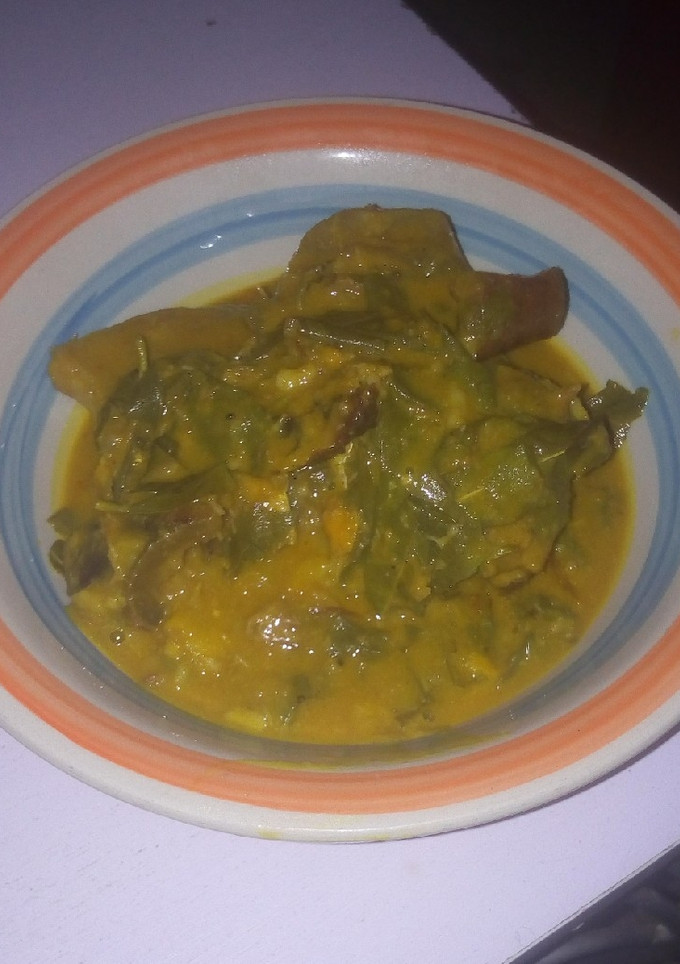 A picture of Oha soup.