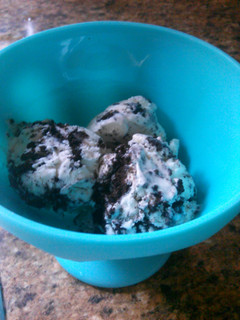 A picture of 3 ingredient cookies & cream ice cream.
