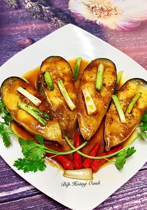 Hình của món Cá Ba Sa Kho Tiêu.
