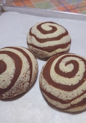 Foto resep Mexican Bun / Roti Boy isi cokelat