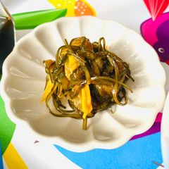 A picture of Japanese Cucumber side dish - tsukudani きゅうりの佃煮.