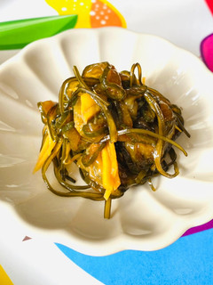 A picture of Japanese Cucumber side dish - tsukudani きゅうりの佃煮.