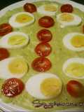 Coliflor con bechamel y huevos duros