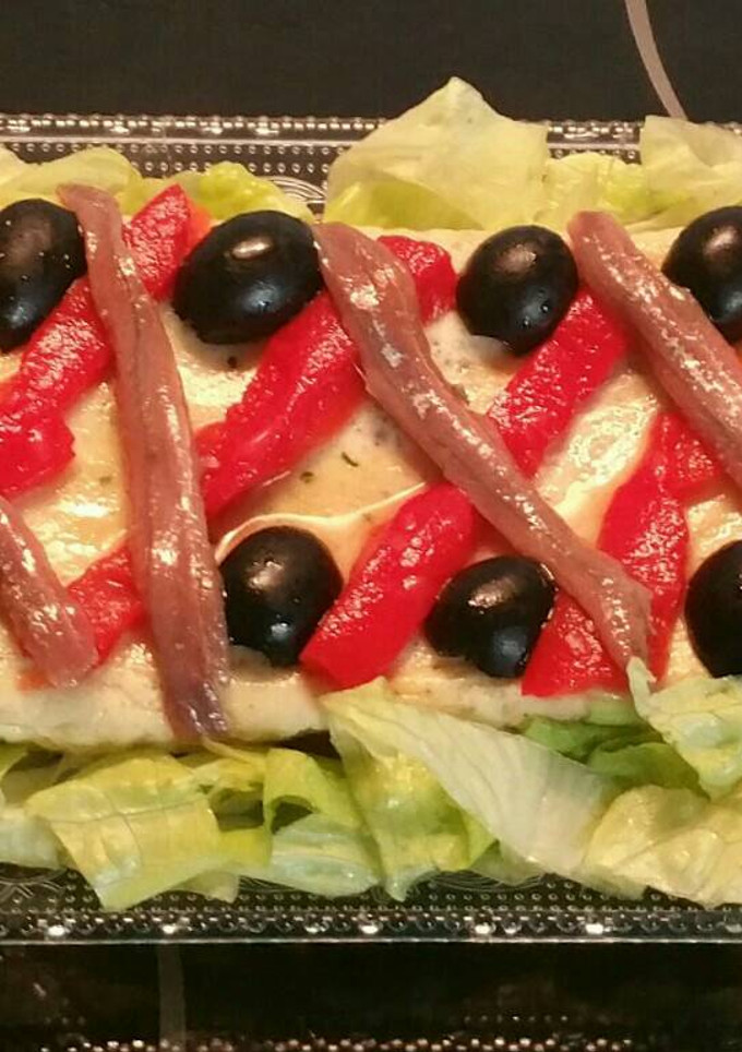 Una foto de Pastel salado de anchoas