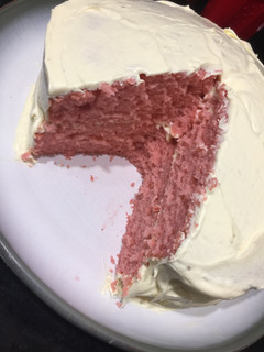 A picture of Strawberry Cake From Scratch 👌🍓(with Jello).