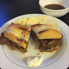 A picture of Slow Cooker French Dip Sandwich.