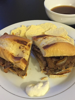 A picture of Slow Cooker French Dip Sandwich.