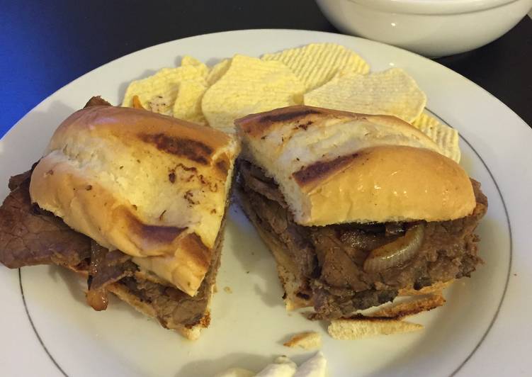 Steps to Prepare Homemade Slow Cooker French Dip Sandwich